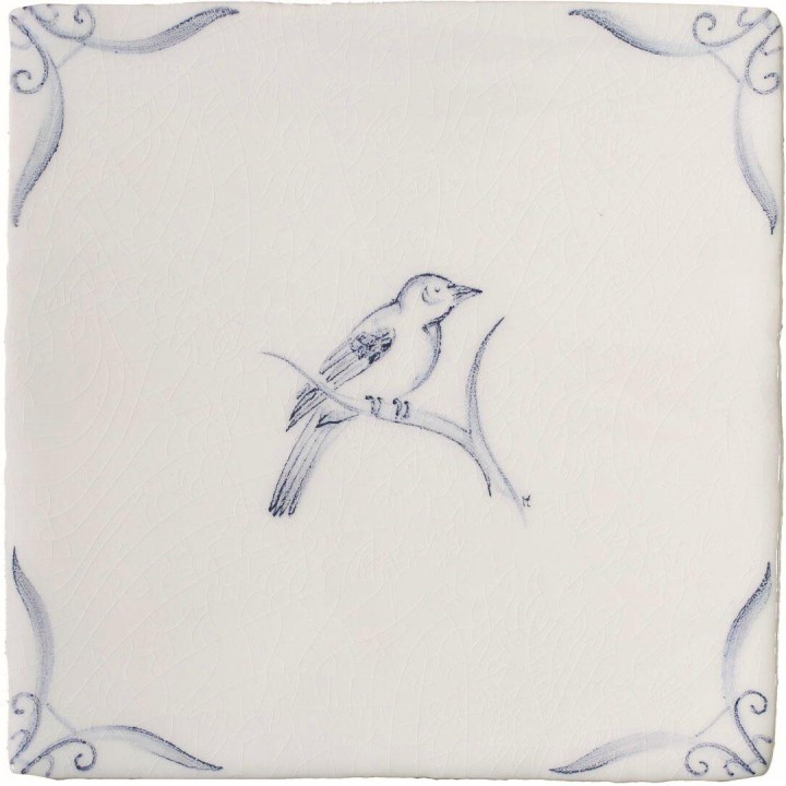Delft Birds 1 on Antique White