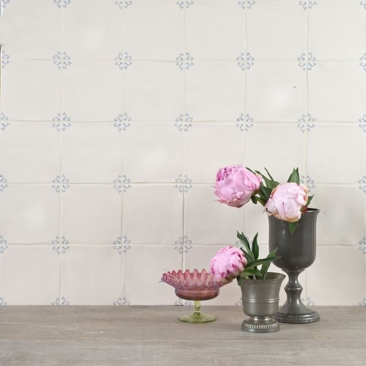 Polychrome Delft Flowers Decorative Corners Tiles