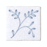 Emma Flax Blue Taco on Chalk White