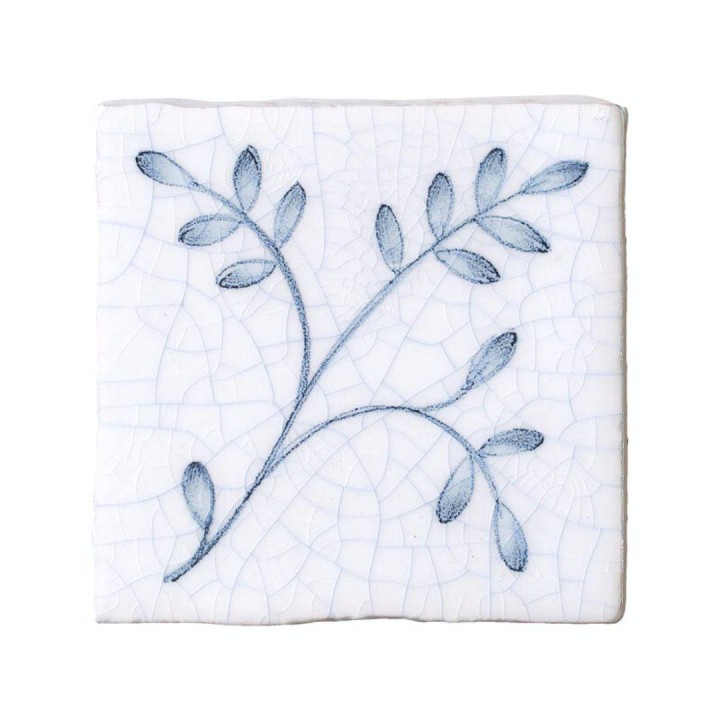 Emma Flax Blue Taco on Chalk White