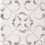 Cut out of decorative pattern tiles with a french vintage feel in a charcoal shade