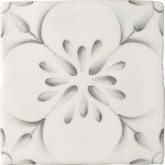 Cut out of decorative pattern tiles with a french vintage feel in a charcoal shade