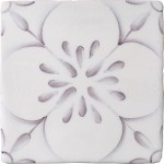 Cut out of decorative pattern tiles with a french vintage feel in a lavender purple shade