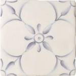 Cut out of decorative pattern tiles with a french vintage feel in a blue shade