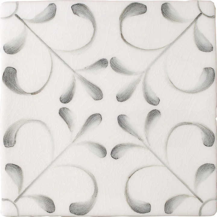 Cut out of decorative pattern tiles with a french vintage feel in a charcoal shade