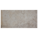 Cut out of a rectangle dark beige stone effect porcelain floor tile