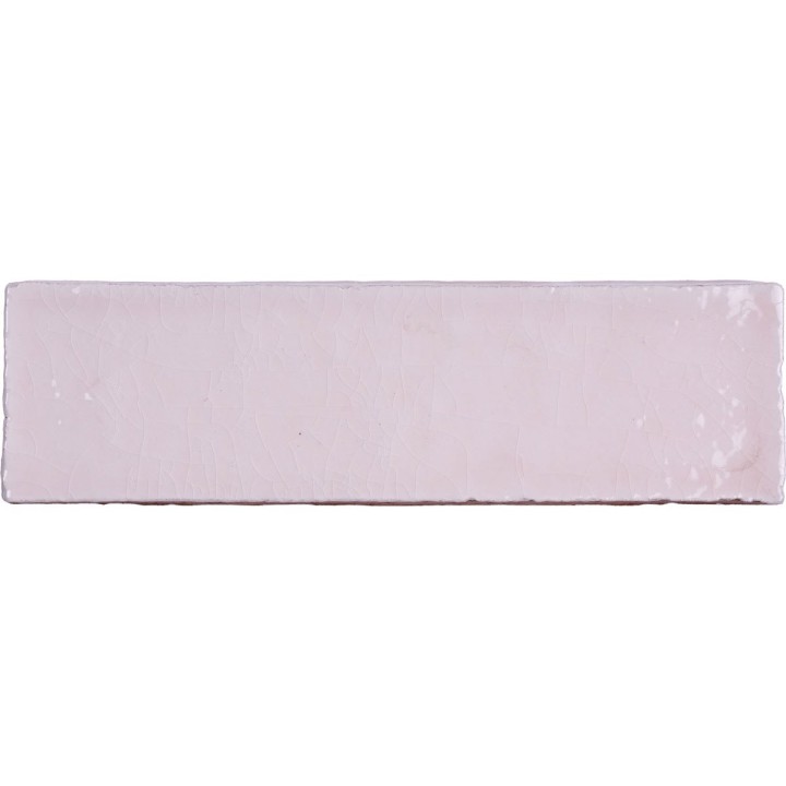 Cut out image of a pale pink skinny brick tile
