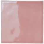 Cut out of a pale coral pink gloss square tile