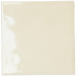 Cut out of a warm white gloss square tile