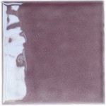 Cut out of a plum purple gloss square tile