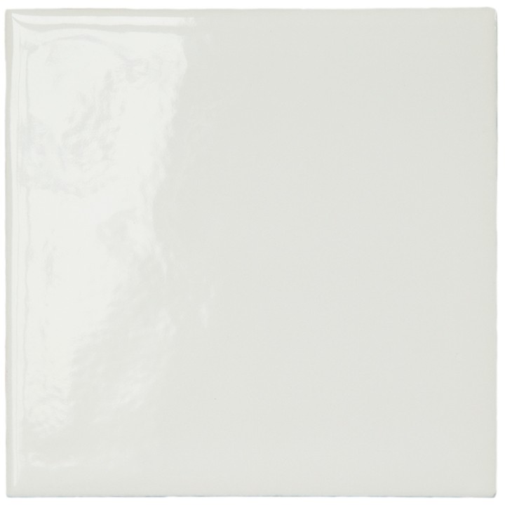 Cut out of a cool white gloss square tile