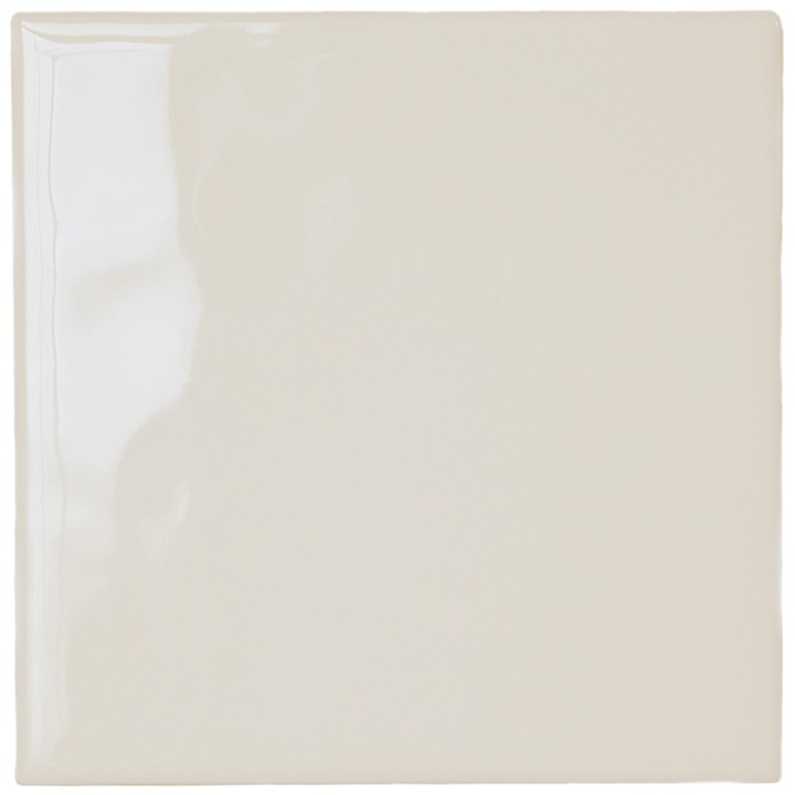 Cut out of a off-white gloss square tile