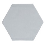 Cut out of a grey gloss hexagon tile