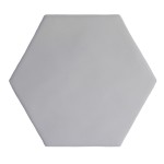 Cut out of a green grey matt hexagon tile