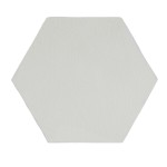 Cut out of a white gloss hexagon tile