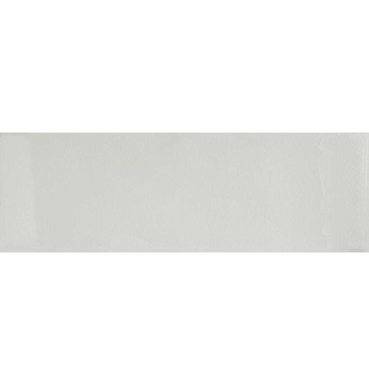 Cut out of a white gloss long metro brick tile