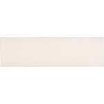 Cut out of a matt warm neutral white skinny metro tile