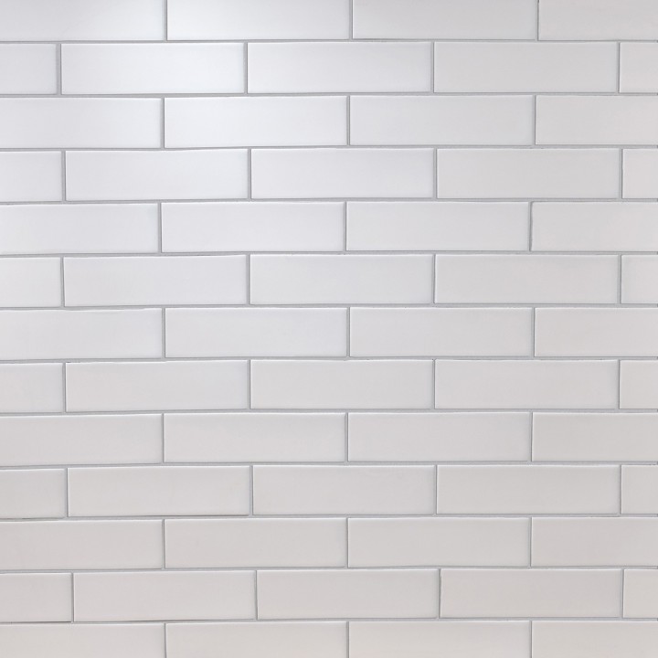 Matt Sky White Skinny Metro Tile | Marlborough Tiles