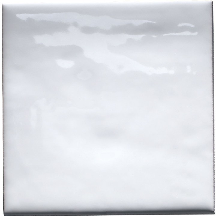 Cut out of a neutral cool white square tile