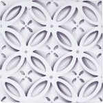 Cut out of grey circle geometric pattern square tile