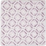 Cut out of lavender pink square geometric pattern square tile