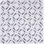 Cut out of grey square geometric pattern square tile