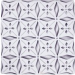 Cut out of a grey diamond geometric pattern tile