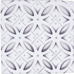 Cut out of a grey circular pattern square tile
