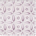Cut out of lavender pink diamond crosses geometric pattern square tile