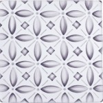 Cut out of grey diamond crosses geometric pattern square tile