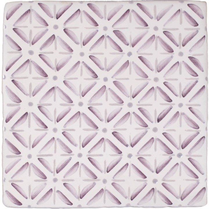Cut out of lavender pink square geometric pattern square tile
