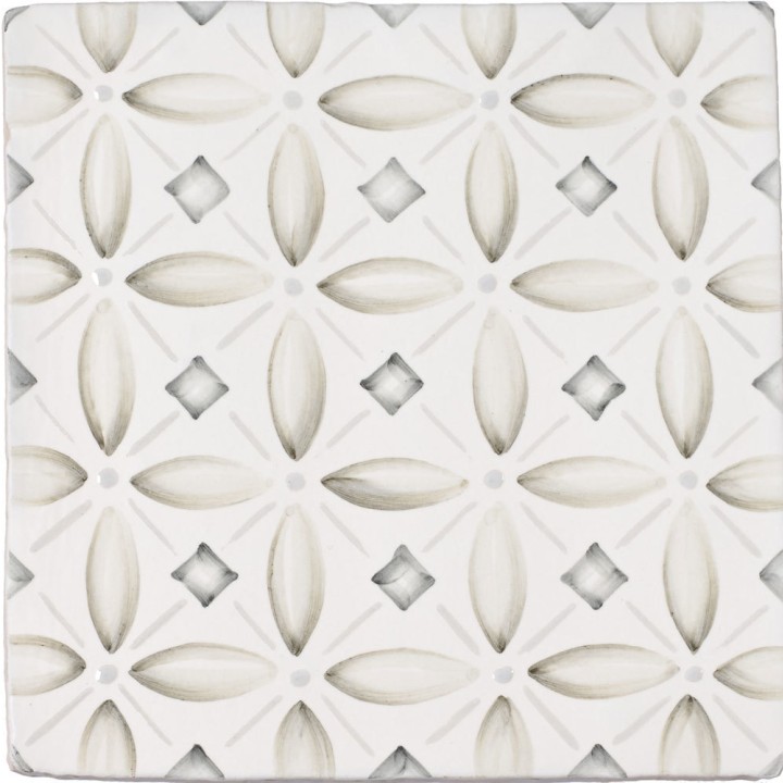 Cut out of sage green diamond crosses geometric pattern square tile