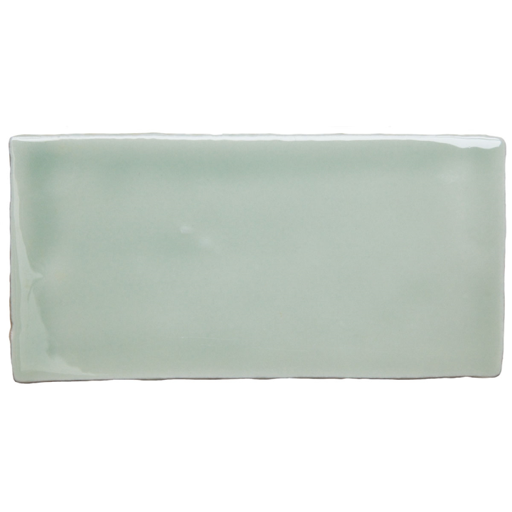 Cut out of a gloss cool blue green medium metro tile