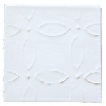 Ullswater Chalk White Margot handmade tile cut out
