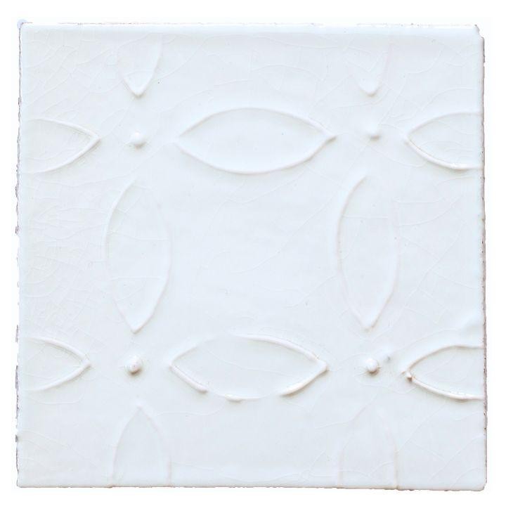 Ullswater Chalk White Margot handmade tile cut out