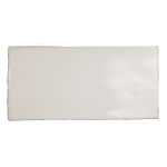 A cut out of a pale pastel off white metro tile