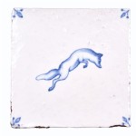 Wilding Fox with corner motif on Chalk White