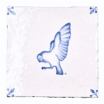 Wilding Owl with corner motif on Chalk White