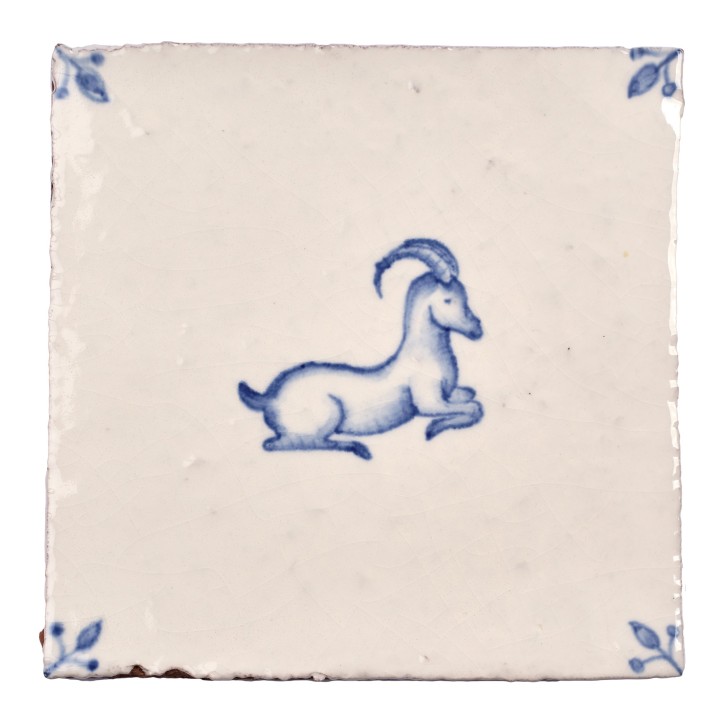 Wilding Ibex with Corner Motif Square