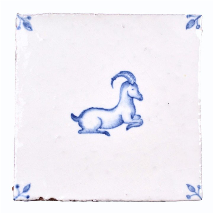 Wilding Ibex with corner motif on Chalk White