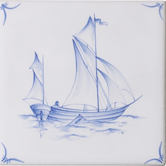 Classic Delft White Ships and Scapes 4