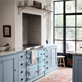 Neptune's Chichester kitchen features Ettie patterned tiles in Wool from  Marlborough Tiles
