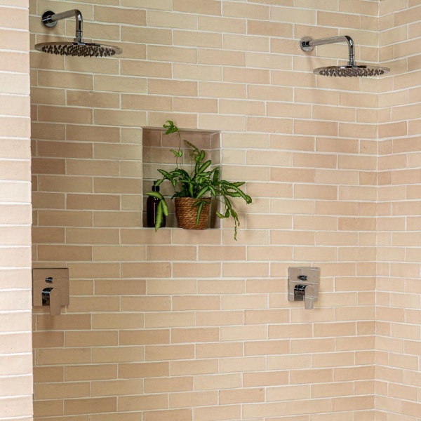 Isles Uist handmade wall tiles in shower