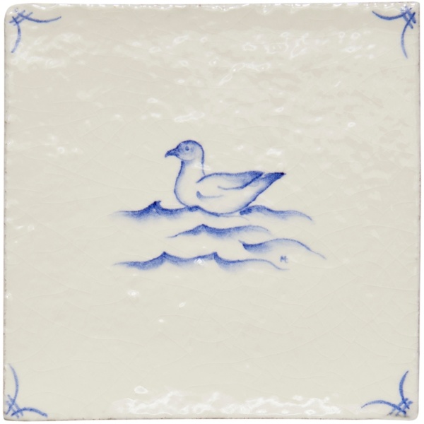Cornish Delft Gull Antique White 11x11 rustic