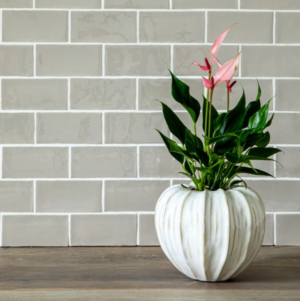 CC Portland Stone Green Brick White Grout styled board Low