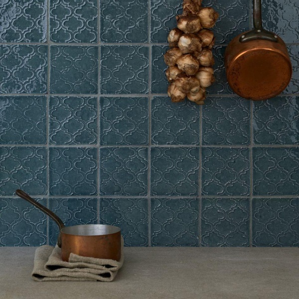 Ullswater Beatrix handpiped tiles Ettie