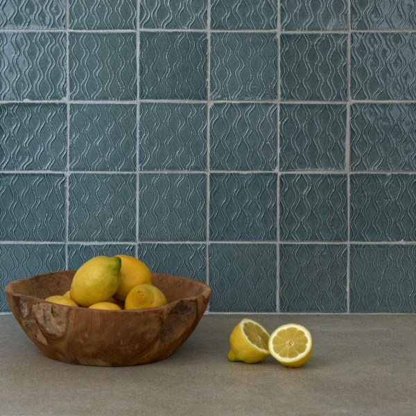 Ullswater Pebble handpiped wall tiles Clara