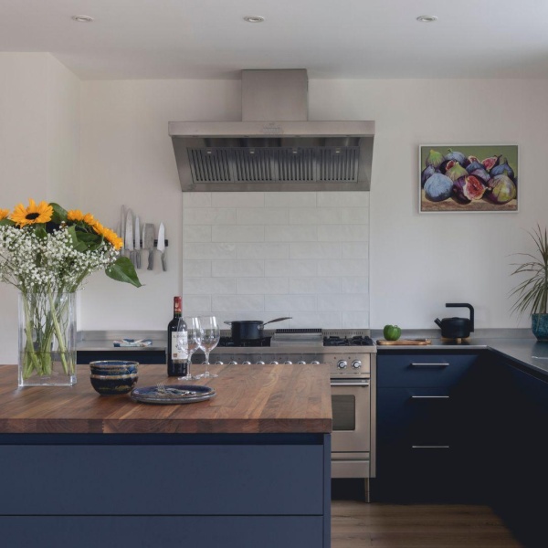 Latitude Wight white handmade kitchen wall tiles
