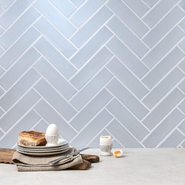 Marlborough Matts Diminished Blue handmade kitchen wall tiles