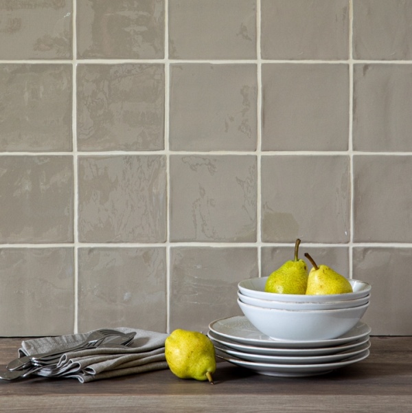 CC Aged Linen Green Square White Grout styled board Low
